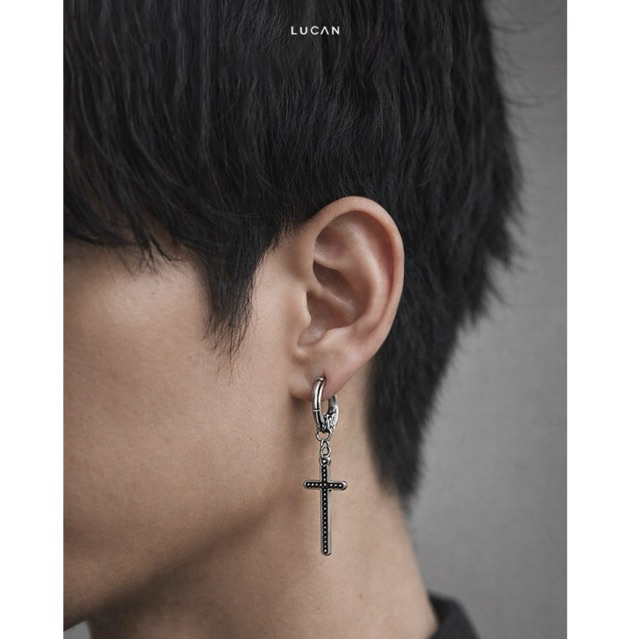 LUCAN - Anting Lucan Chross Anting Pria Anting Cowok Anting Korea Anting Keren Anting Fashion Premiu