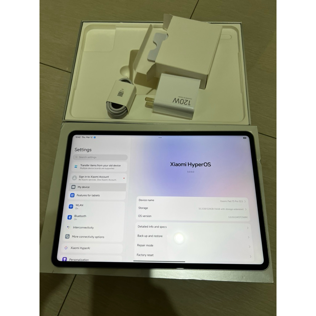 Xiaomi Pad 7s Pro 12.5 inch 16/512GB Baterai 10.610MAH Ex Inter Bekas