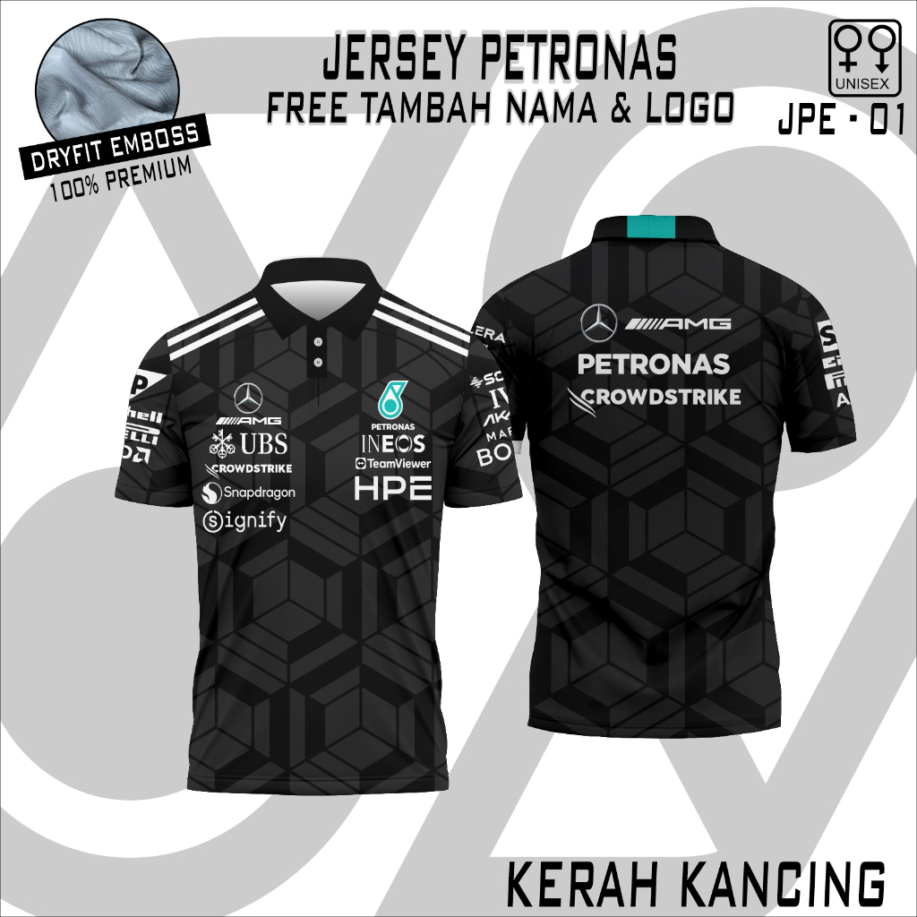 Jersey crew polo motogp petronas kaos motogp baju racing crew petronas KAIN EMBOS PREMIUM