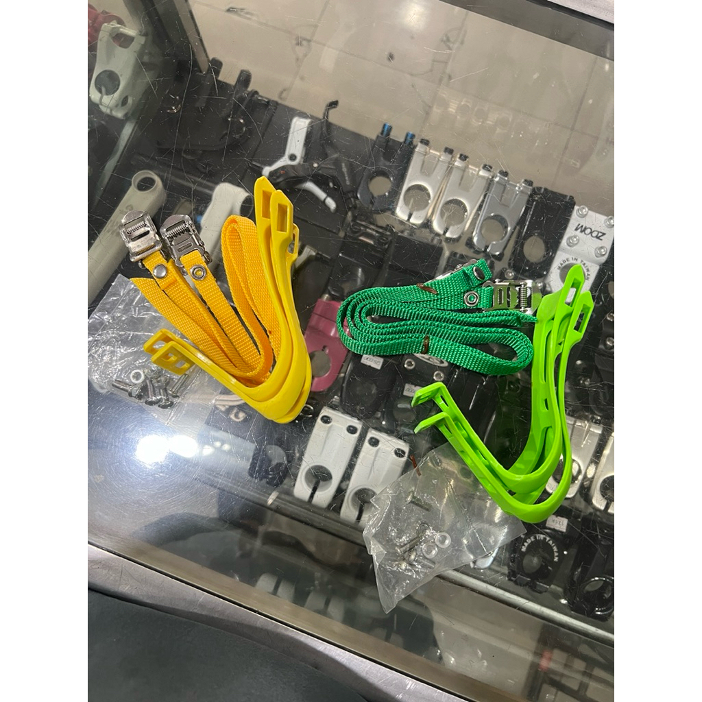 TOE CLIP FIXIE TOECLIP STRAP SEPEDA FIXED GEAR WELLGO TAIWAN ORIGINAL PLASTIK IKAT SEPATU PEDAL