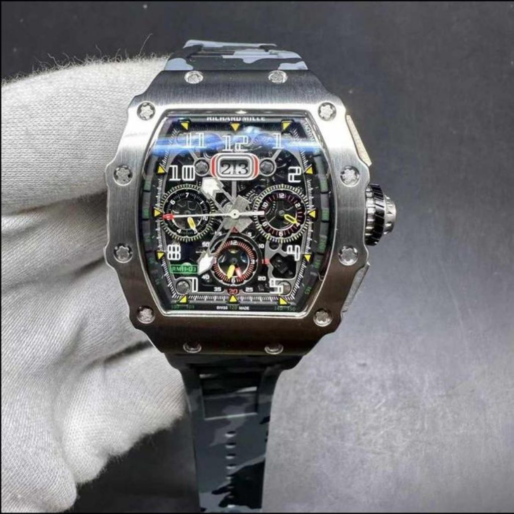 JAM TANGAN RM11-03 TITANIUM CHRONO SWISS MATIC DM 49MM CHORONOGRAP FUNGSI AKTIF JAM TANGAN ANALOG AU