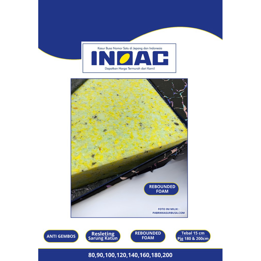 INOAC KASUR LIPAT INOAC 80x180x5 90x180x5 100x180x5 120x180x5 140x180x5 160x180x5  80x200x5 90x200x5