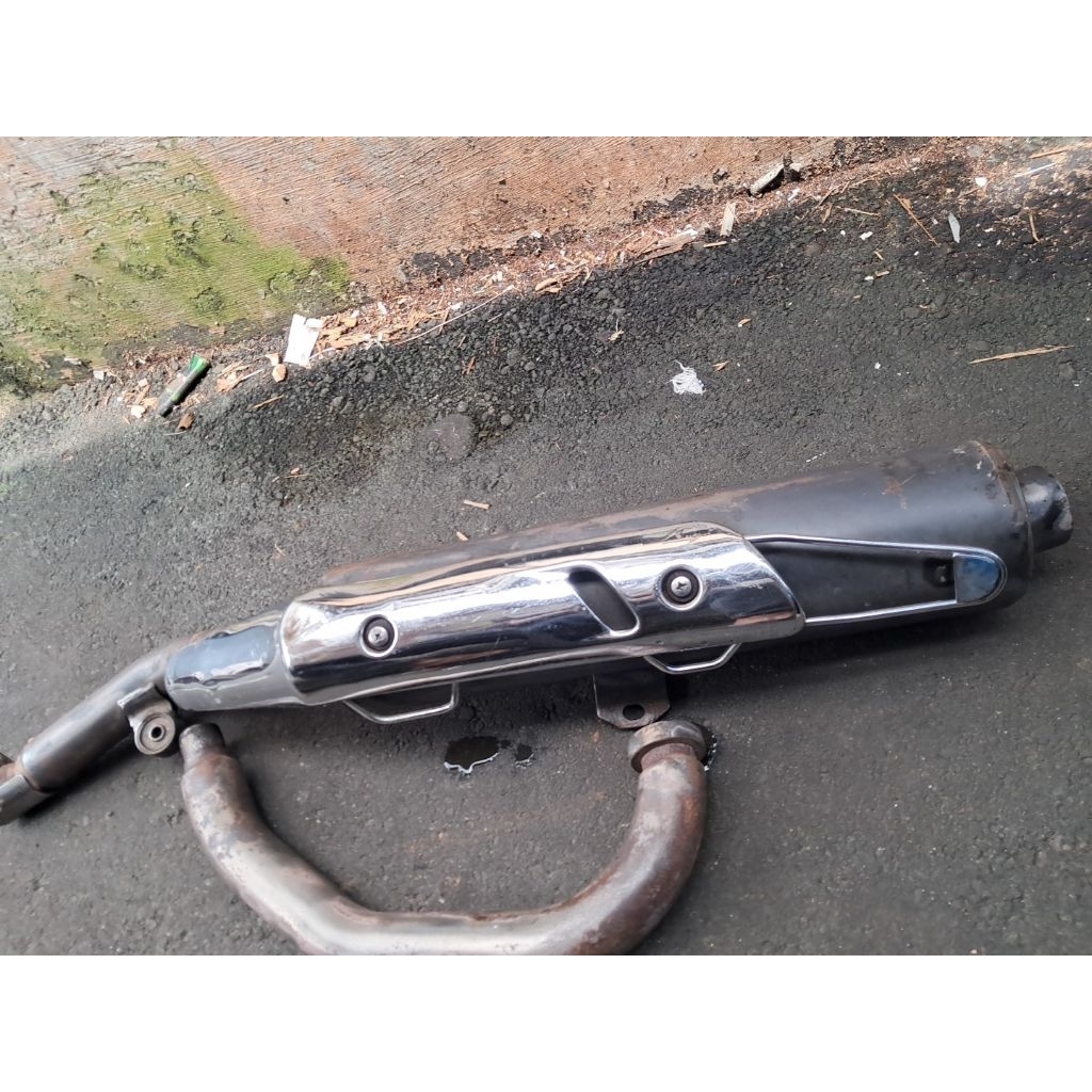 Knalpot scorpio skorpio z 225cc z 225 original ori copotan standar fullsystem fullset tinggal pasang