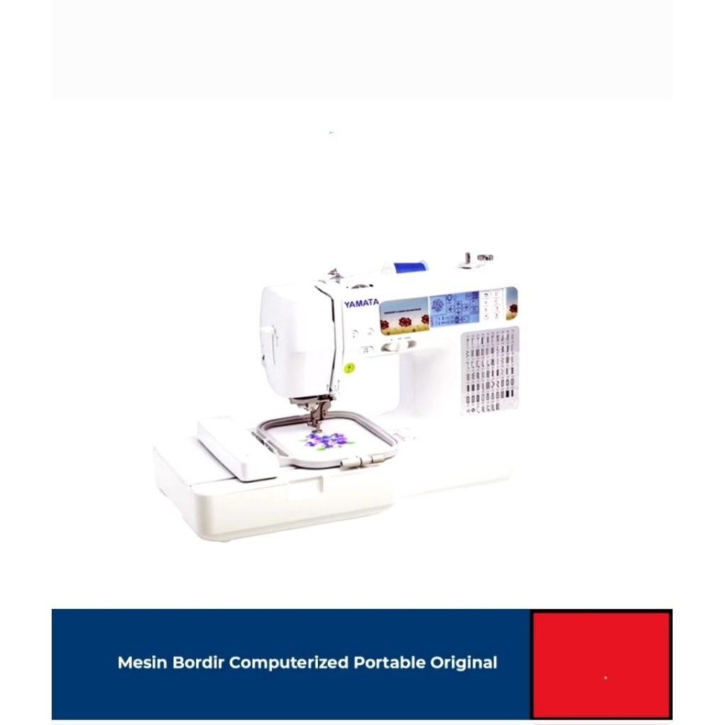 Mesin Bordir Komputer Yamata ES1300 Portable | Bordir Nama & Logo | USB Digital Embroidery Machine