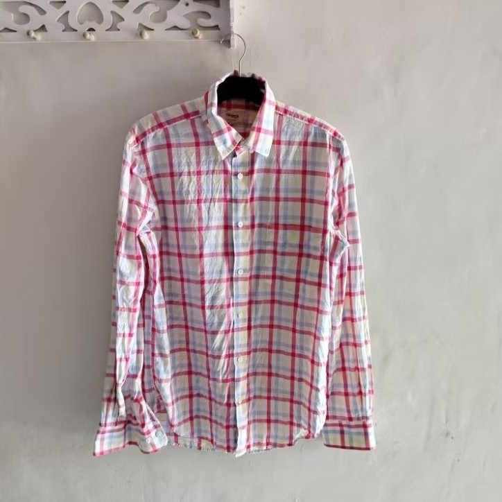 kemeja pria kotak TM lewin SIZE M