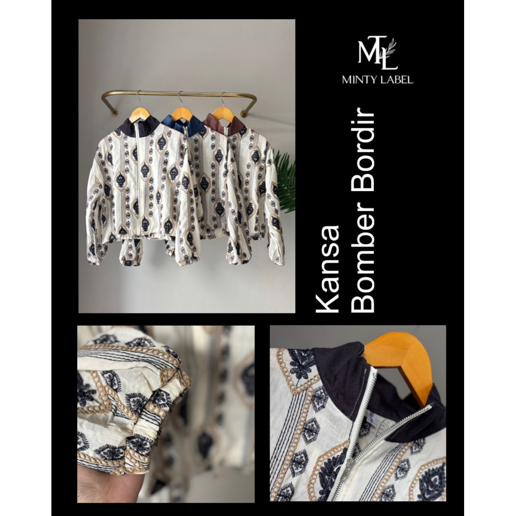 KANSA JAKET BORDIR / Baju wanita / Atasan Wanita