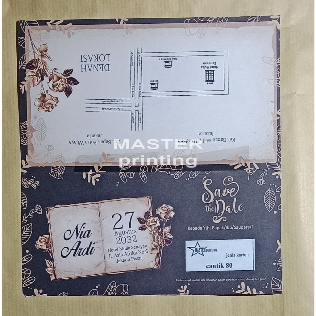 cantik 80 Spesialis cetak undangan Pernikahan & Khitan murah 1000 an
