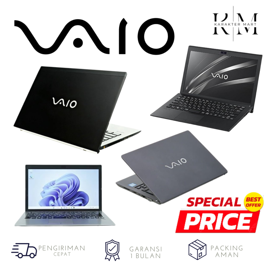 Promo Laptop Slim Ringan Laptop Sony Vaio Core i5 Ram 8GB SSD 256GB