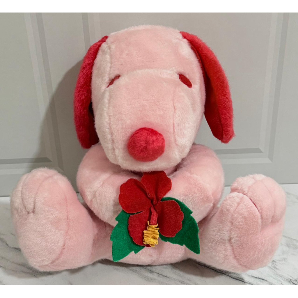 Boneka Plushie Snoopy Pink Okinawa Limited Edition Snoopy Bon Voyage Peanuts