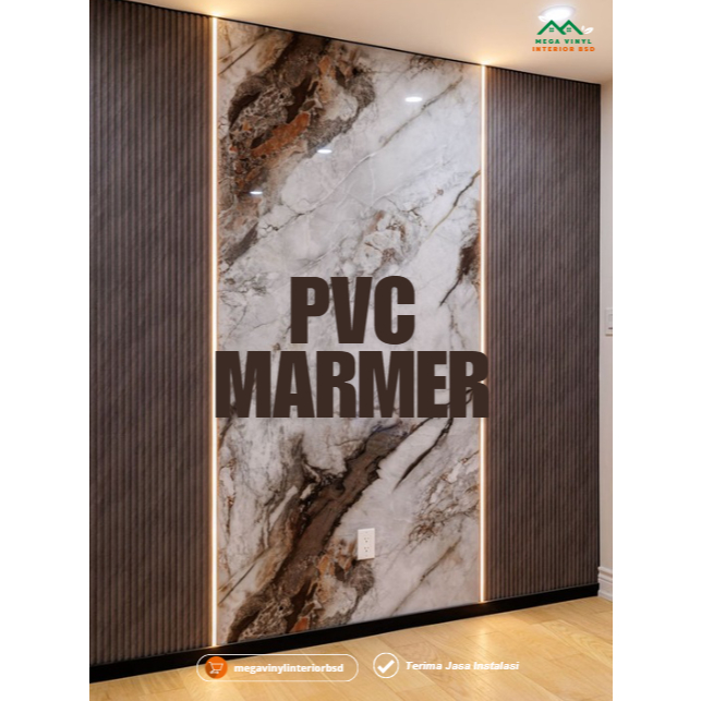 PVC Marmer NAYA untuk menghias dinding yang polos