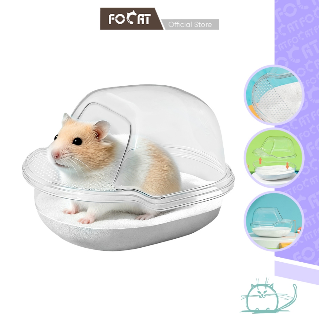 FOCAT Kamar Mandi Hamster F13A - F16A Hamster Bathroom / Aksesoris Hamster / Toilet Hamster