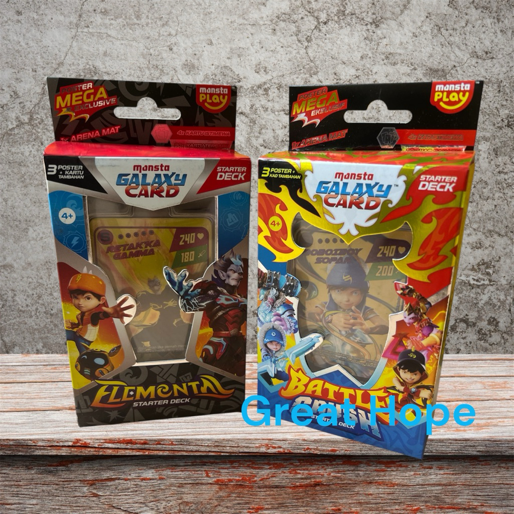 Boboiboy Monsta Galaxy Card Starter Deck Elemental Indonesia Version dan Malaysia