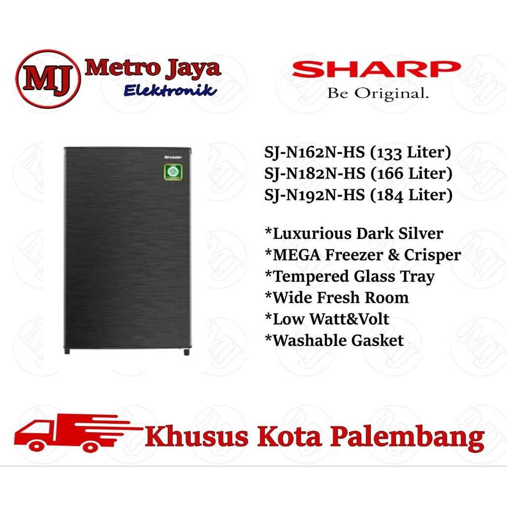 Kulkas 1 Pintu SHARP SJ-N162NHS Kulkas 1 pintu kecil Sharp SJN 162 NHS