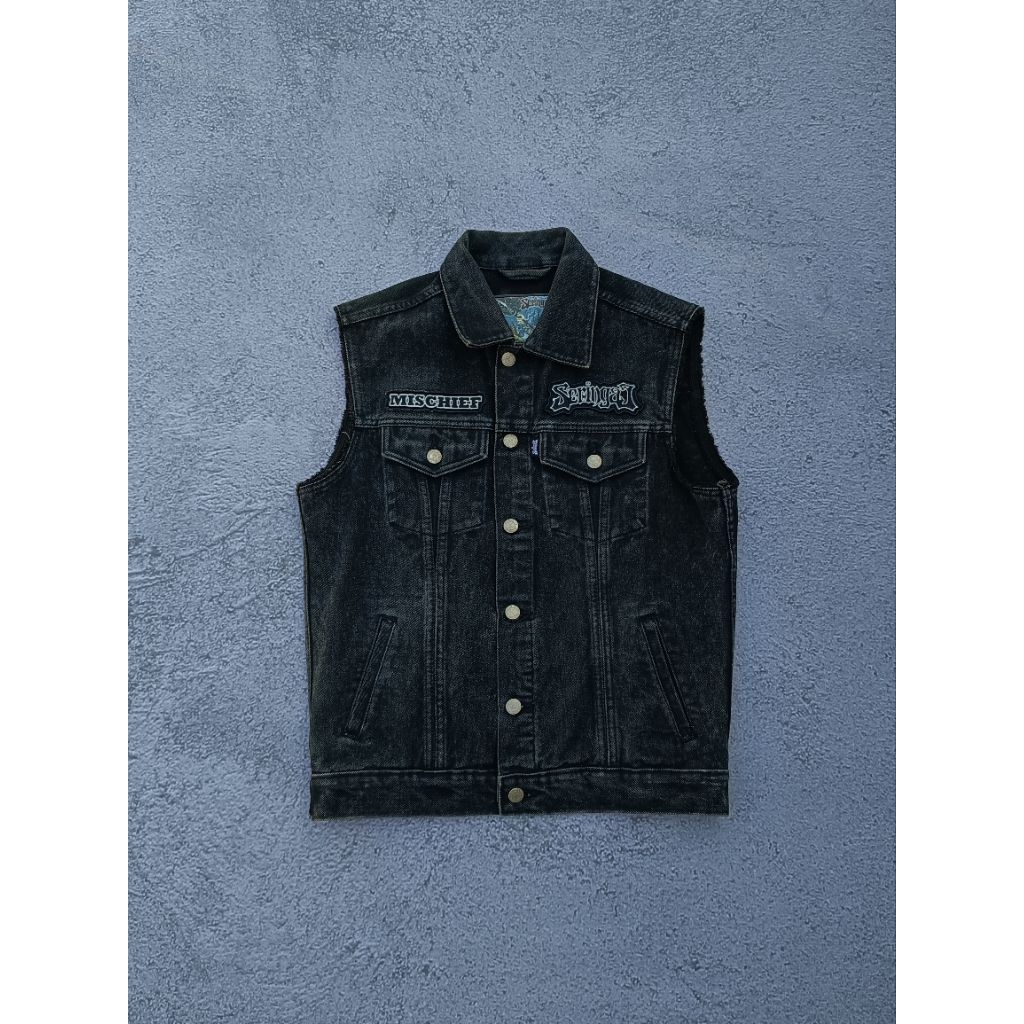 Vest denim seringai x mischief "ADRENALIN MERUSUH"