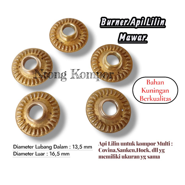Burner Api Lilin Mawar Multi / Burner Api Lilin Tengah Kompor Sanken , Hock , Quantum