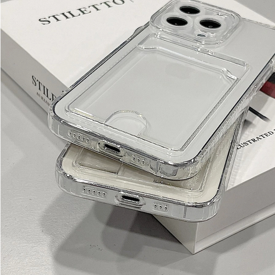 VIVO V23E V23 5G V30/V30 PRO Case Softcase TRANSPARAN CARD HOLDER Casing VIVO V23E V23 5G V30/V30 PR