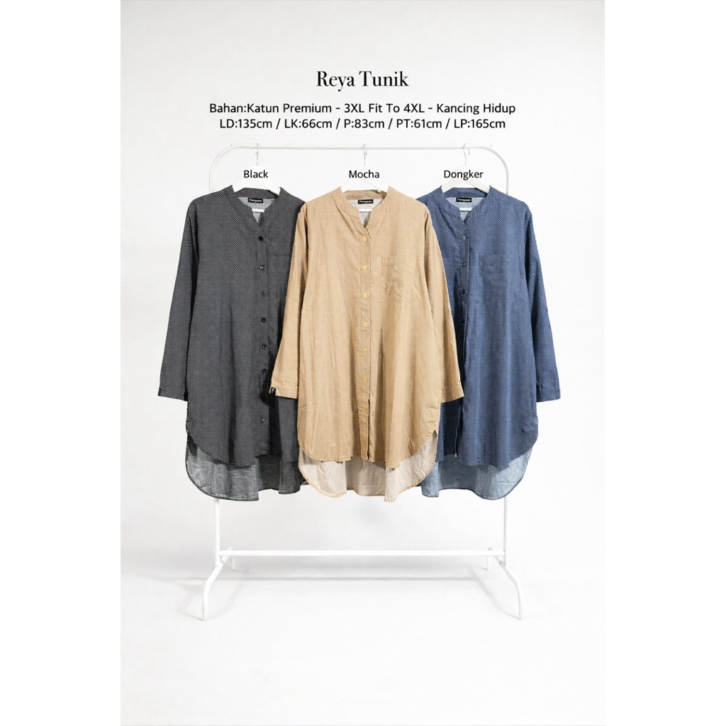 Tunik wanita big size jumbo - Reya Tunik LD:135cm - foryasa