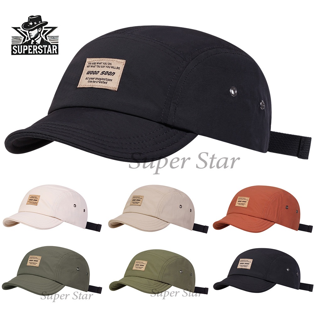 Topi Distro Pria Wanita Dewasa Baseball Cap WOOD SOON Topi 5 Panel Quick Dry