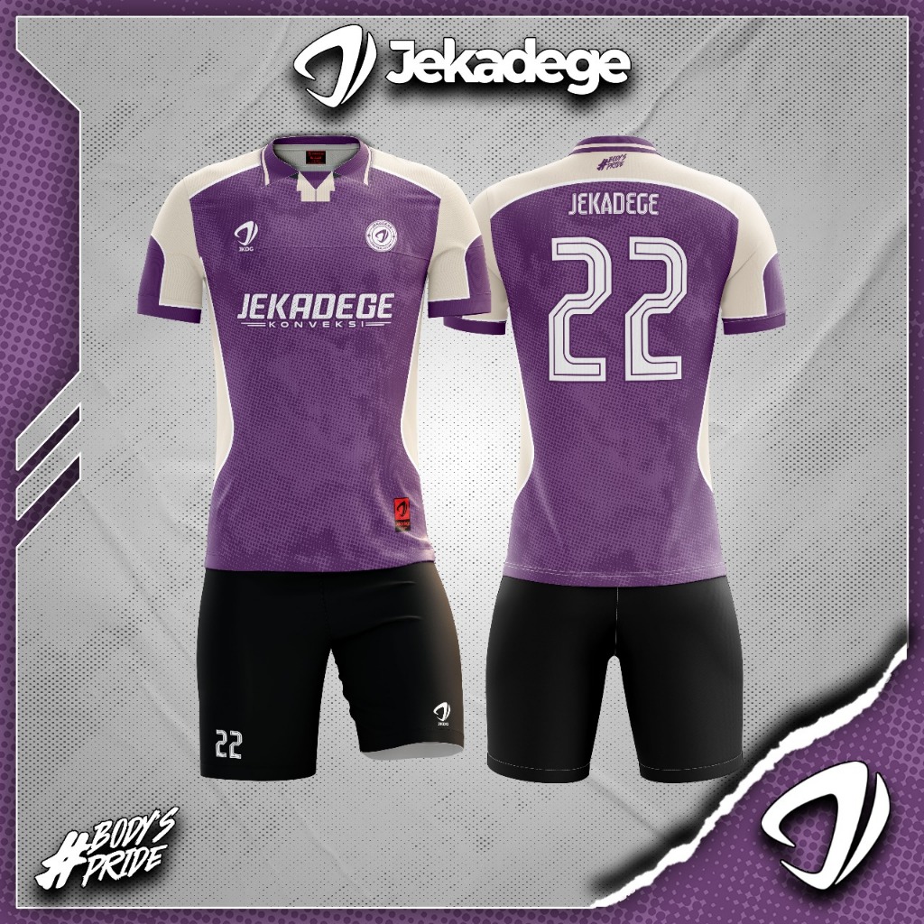 Jersey Futsal Grape Gladiators Ungu Dryfit Premium