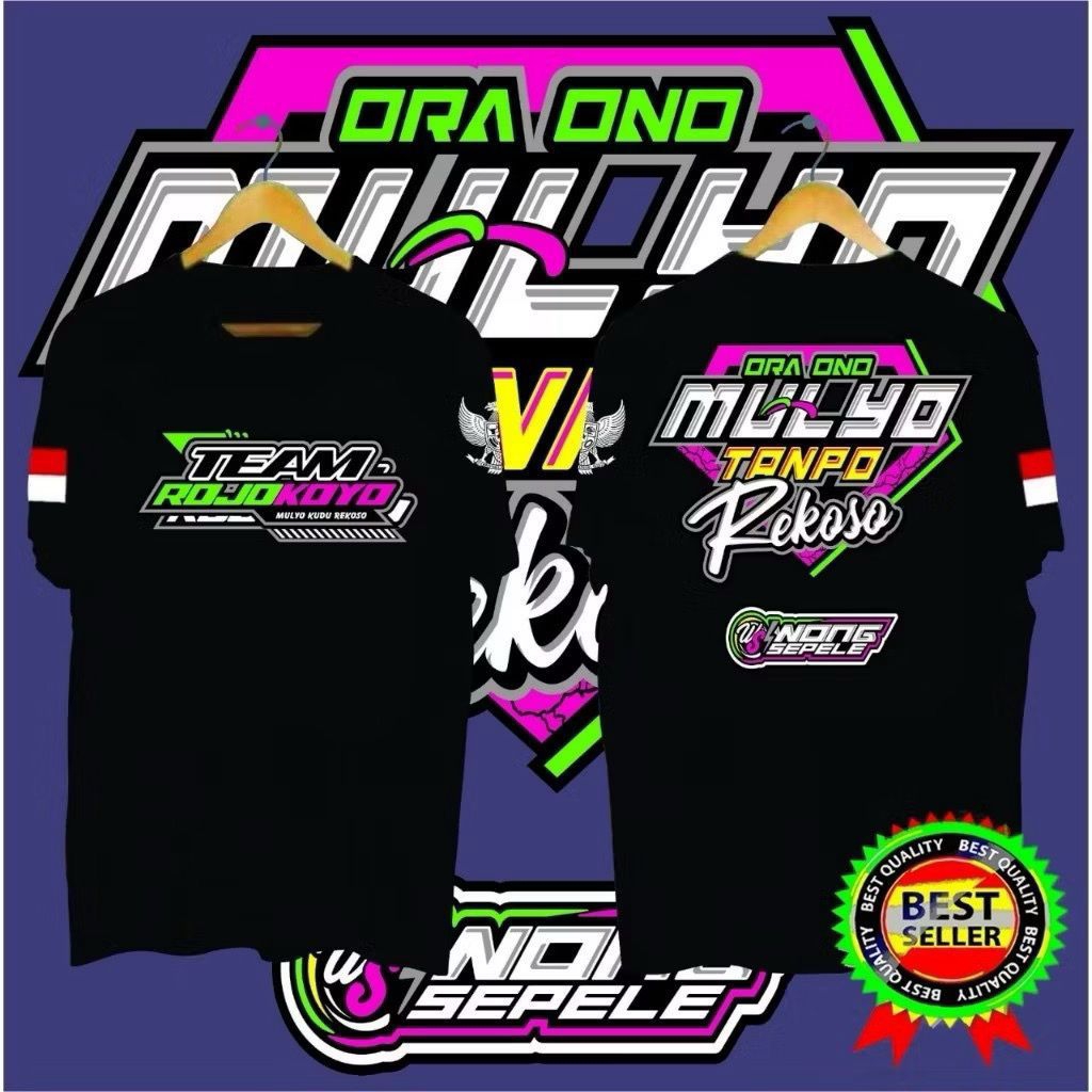 ￼Kaos Distro TEAM ROJOKOYO , baju kaos pria katun combed sablon digital DTF