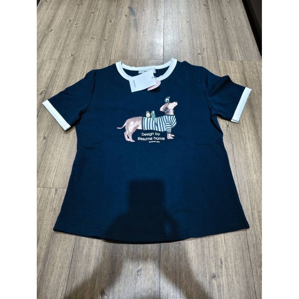 Ready stock Kaos Siwa blus shirt atasan baju warna biru dongker