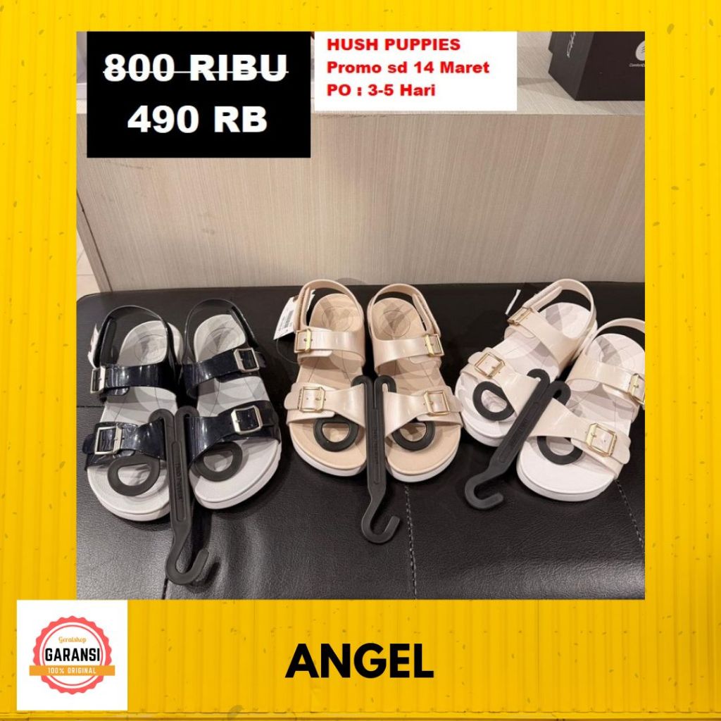 Sandal Wanita Hush Puppies Seri ANGEL 100% Original Store
