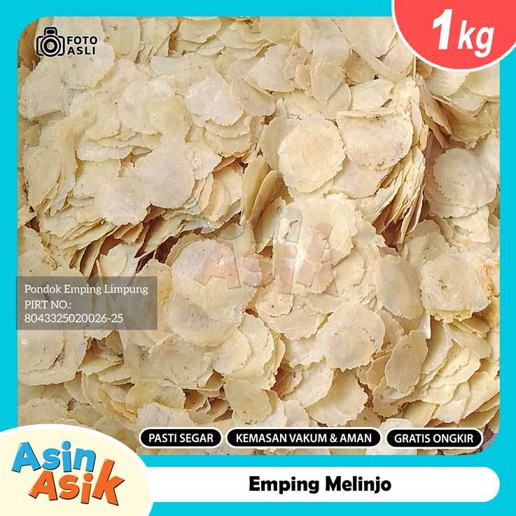 Emping Melinjo Belinjo Mentah Asli Limpung 1kg 1000g Super Tipis Segar Fresh
