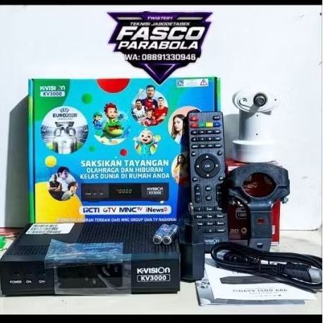 K VISION Paket RECEIVER, BRACKET + LNB KU BAND SINGLE