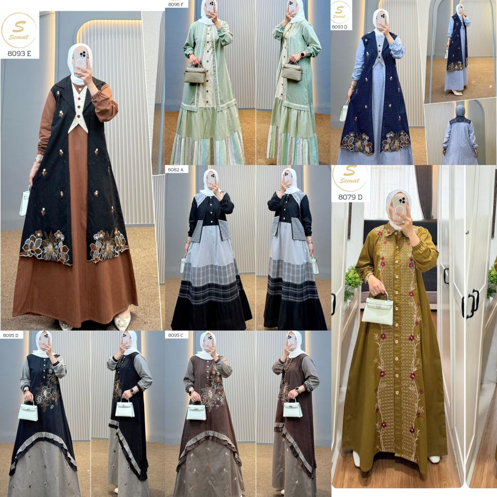 Gamis & Long Tunik Syaina By Semut Ori Terbaru (Ready)