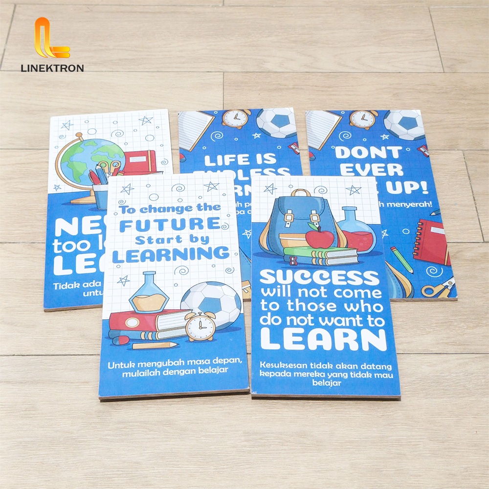 HIASAN DINDING RUANG KELAS TEMA BELAJAR / HIASAN DINDING KATA KATA MOTIVASI TEMA BELAJAR / DEKORASI 