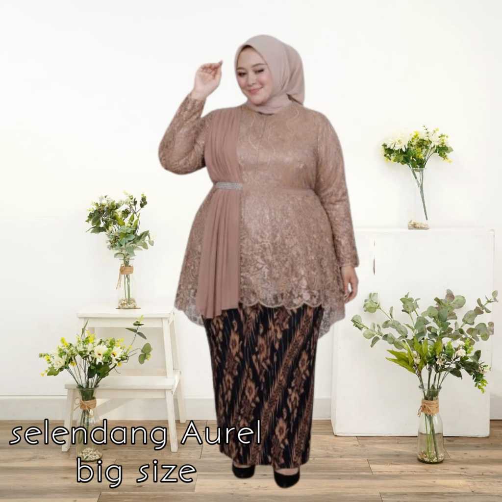 SETELAN KEBAYA SELENDANG JUMBO LD 140CM / KEBAYA BIG SIZE / KEBAYA MODERN / KEBAYA BUSUI