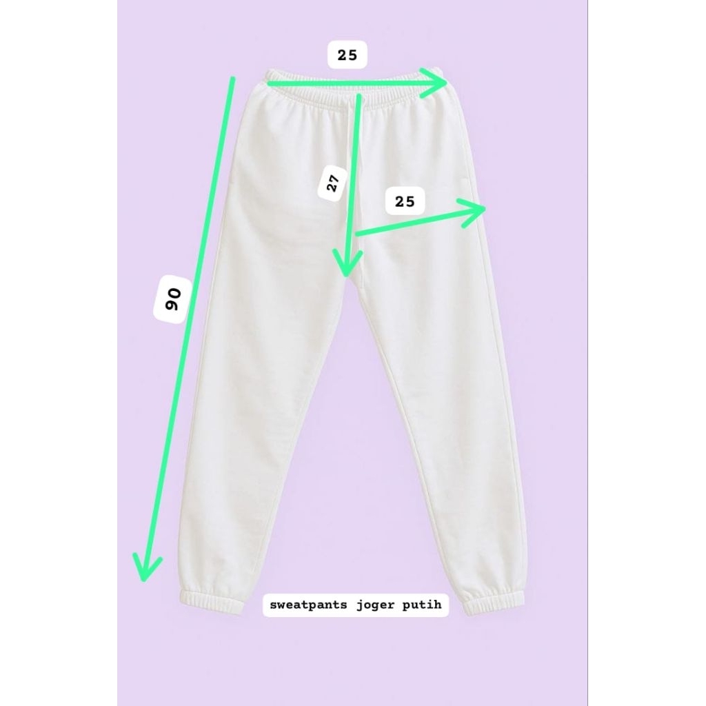 sweatpants joger putih