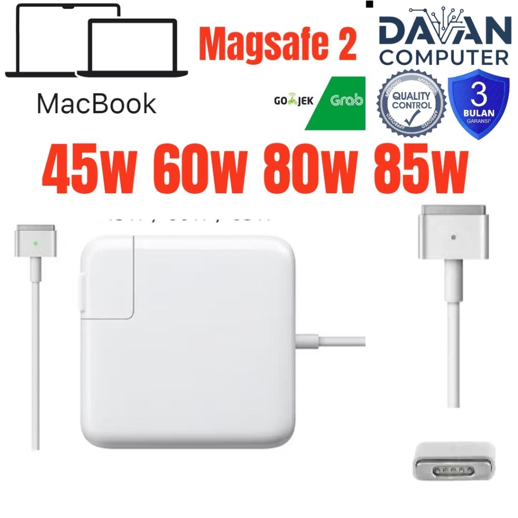 Charger Macbook PRO AIR Magsafe2 45W 60W 80W 85W Magsafe 2 Original