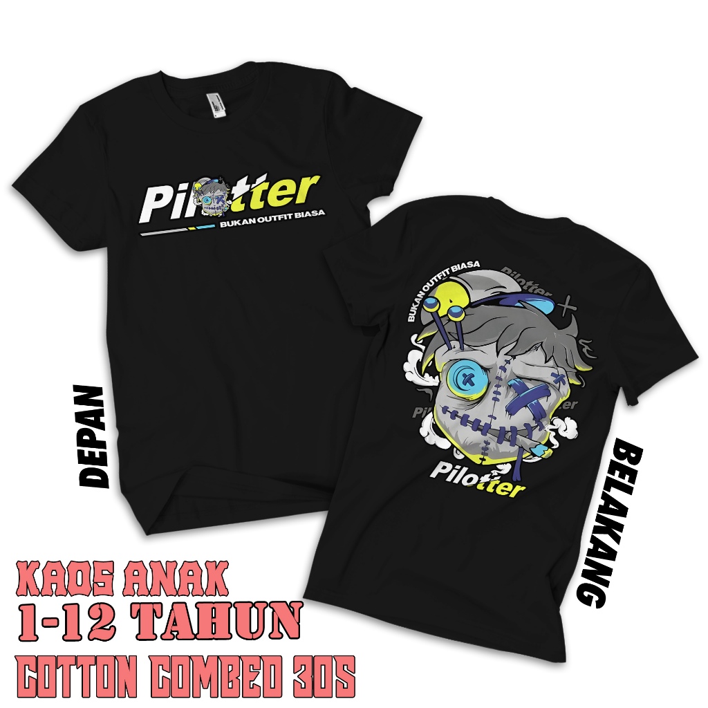 T-SHIRT KAOSKITA_JKT Edisi "PILLOTER V9"100%PREMIUM /Kaos Anak/Perang Pilloter Genk/thermo king/kaos