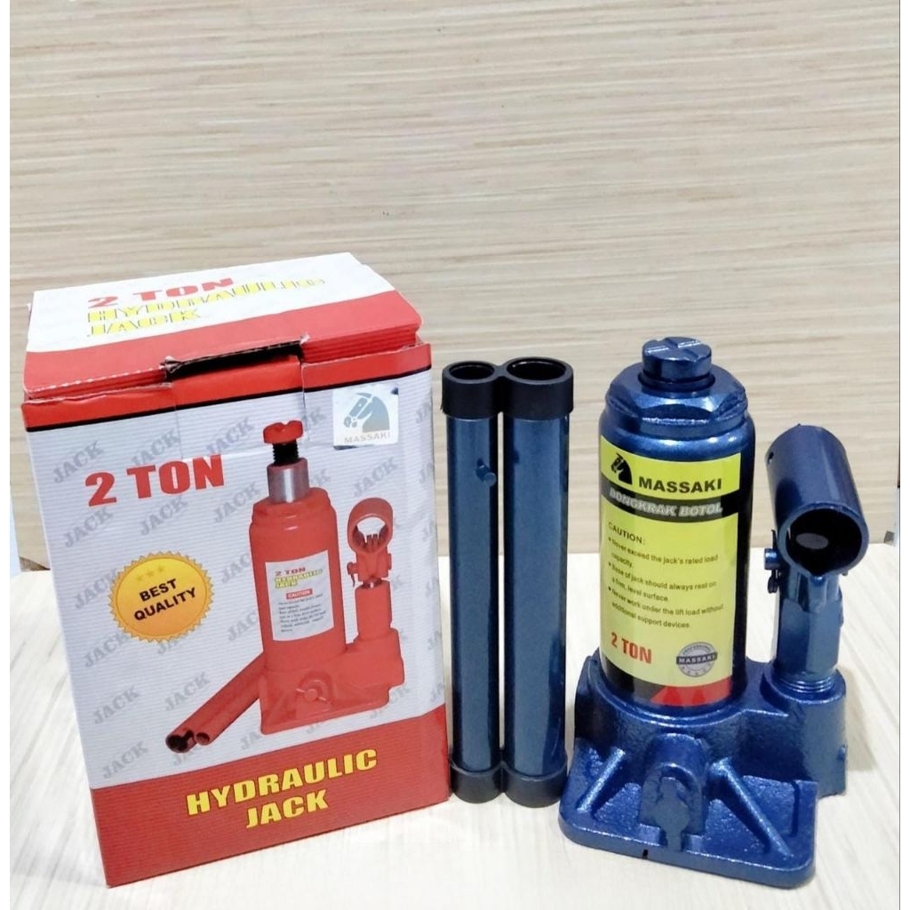 Dongkrak Botol 2 Ton / Hydraulic Jack Massaki 2 Ton / Dongkrak Massaki Botol 2 Ton