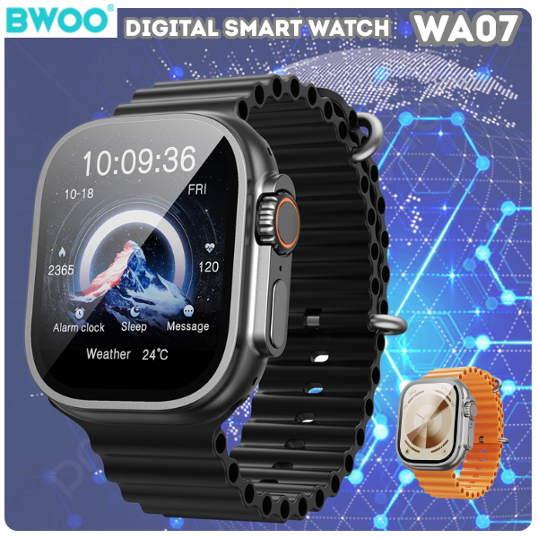 BWOO Smart Watch - WA07 Smart Watch - IP68 Waterproof w/ Health monitoring