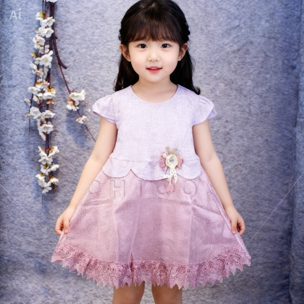 Dress Anak Perempuan PREMIUM IMPORT ( 2  - 4 tahun ) Full Puring AJIMI #jm2911