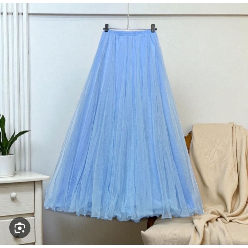 ROK TUTU WARNA BABY BLUE