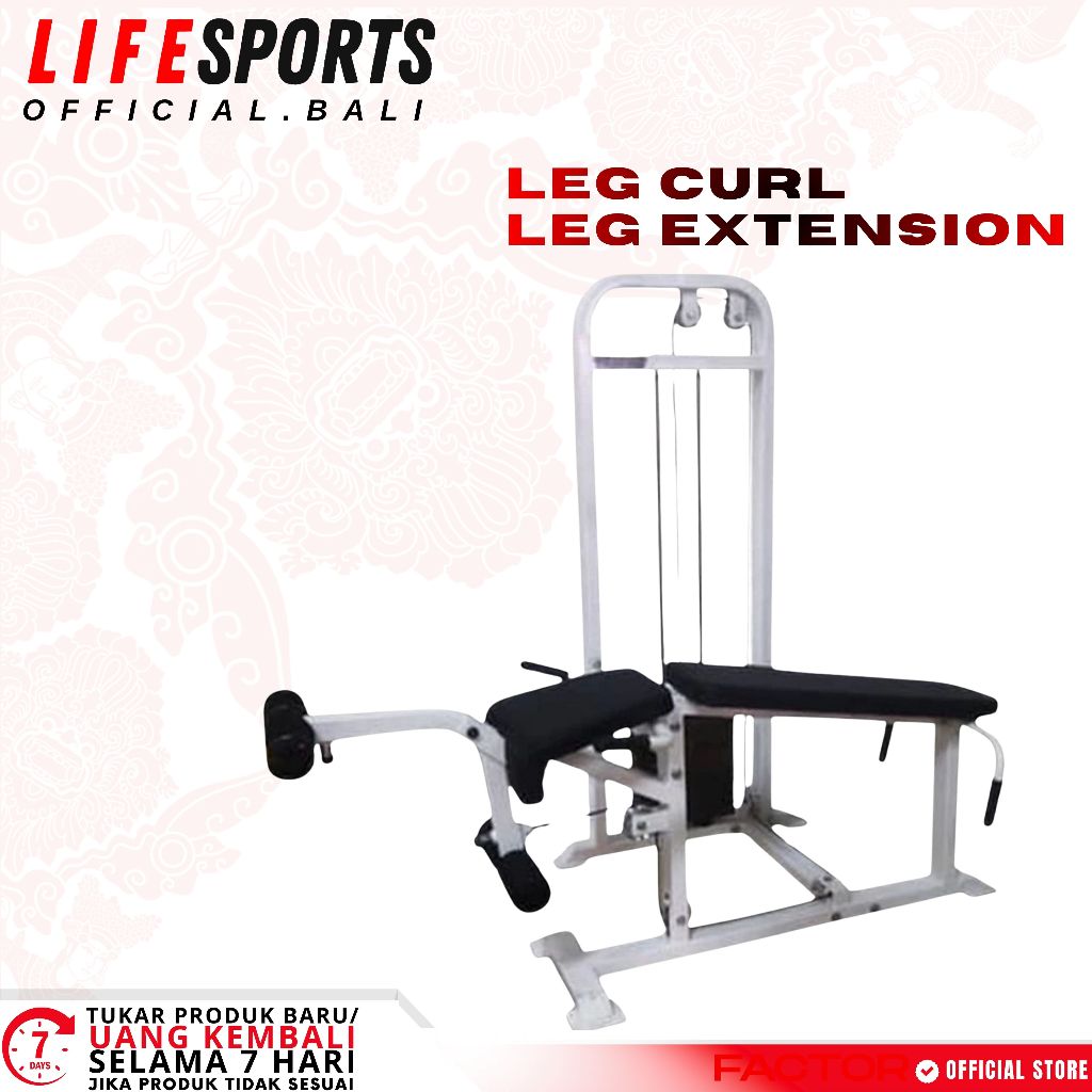LIFESPORTS - alat olahraga fitness gym leg curl leg extension machine