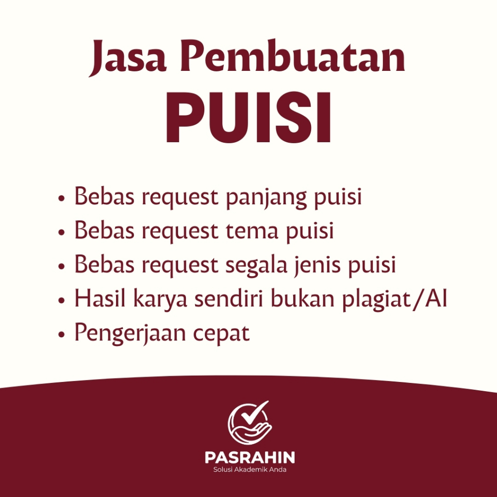 Jasa Pembuatan Puisi | Jasa Penulisan Puisi | PASRAHIN