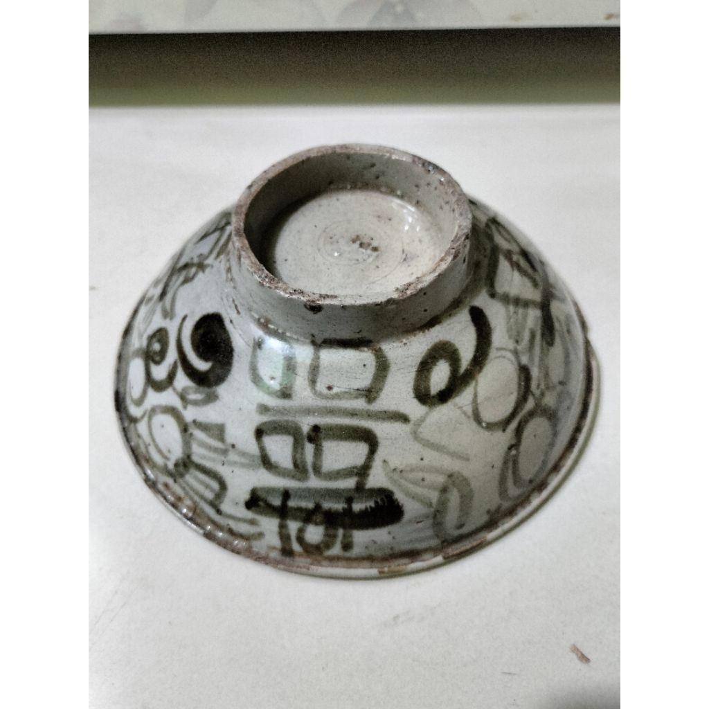 Mangkok kuno china porselen dia15cm temuan sungai Mahakam