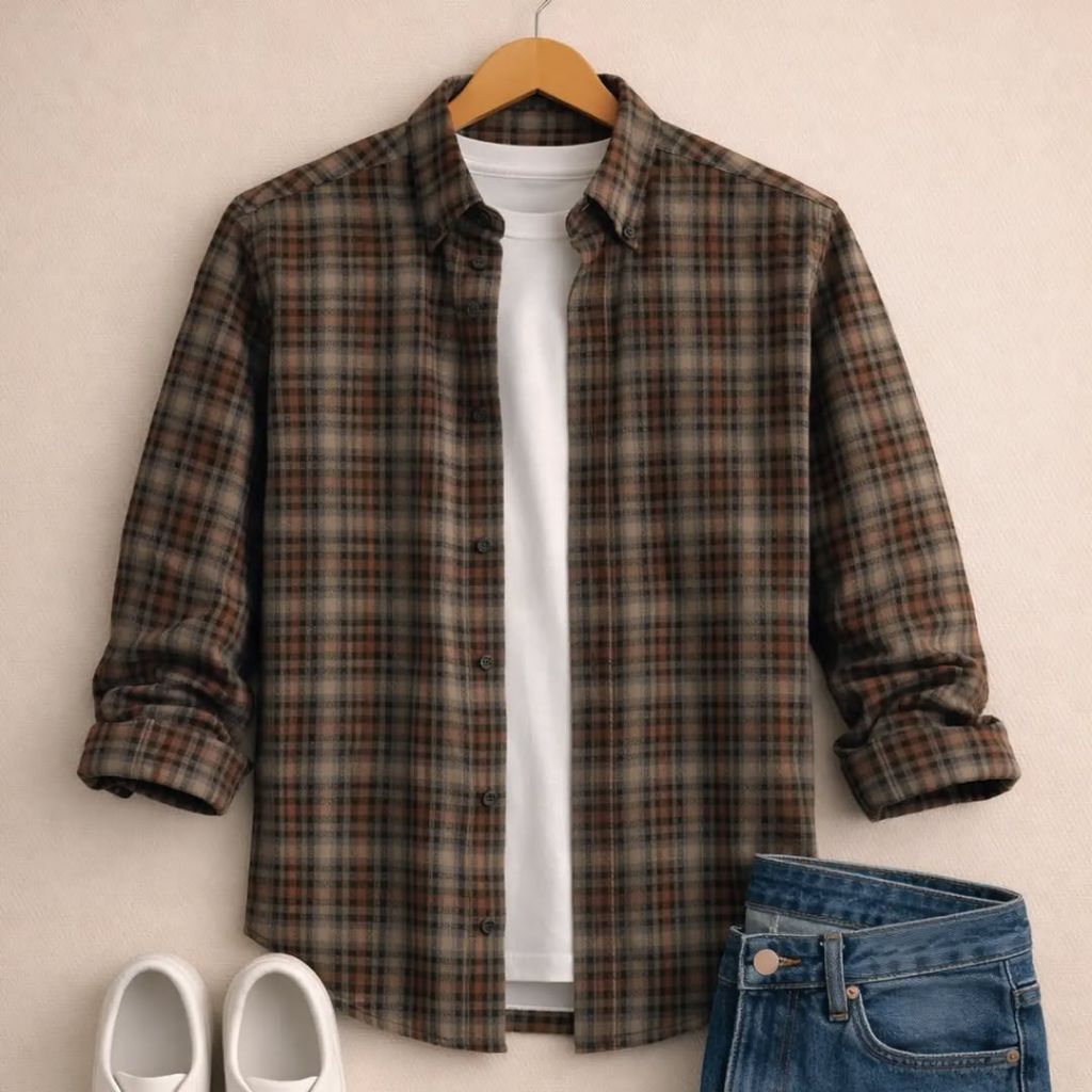 Kemeja Flanel F2D Lengan Panjang Premium Quality Best Seller Premium wool import