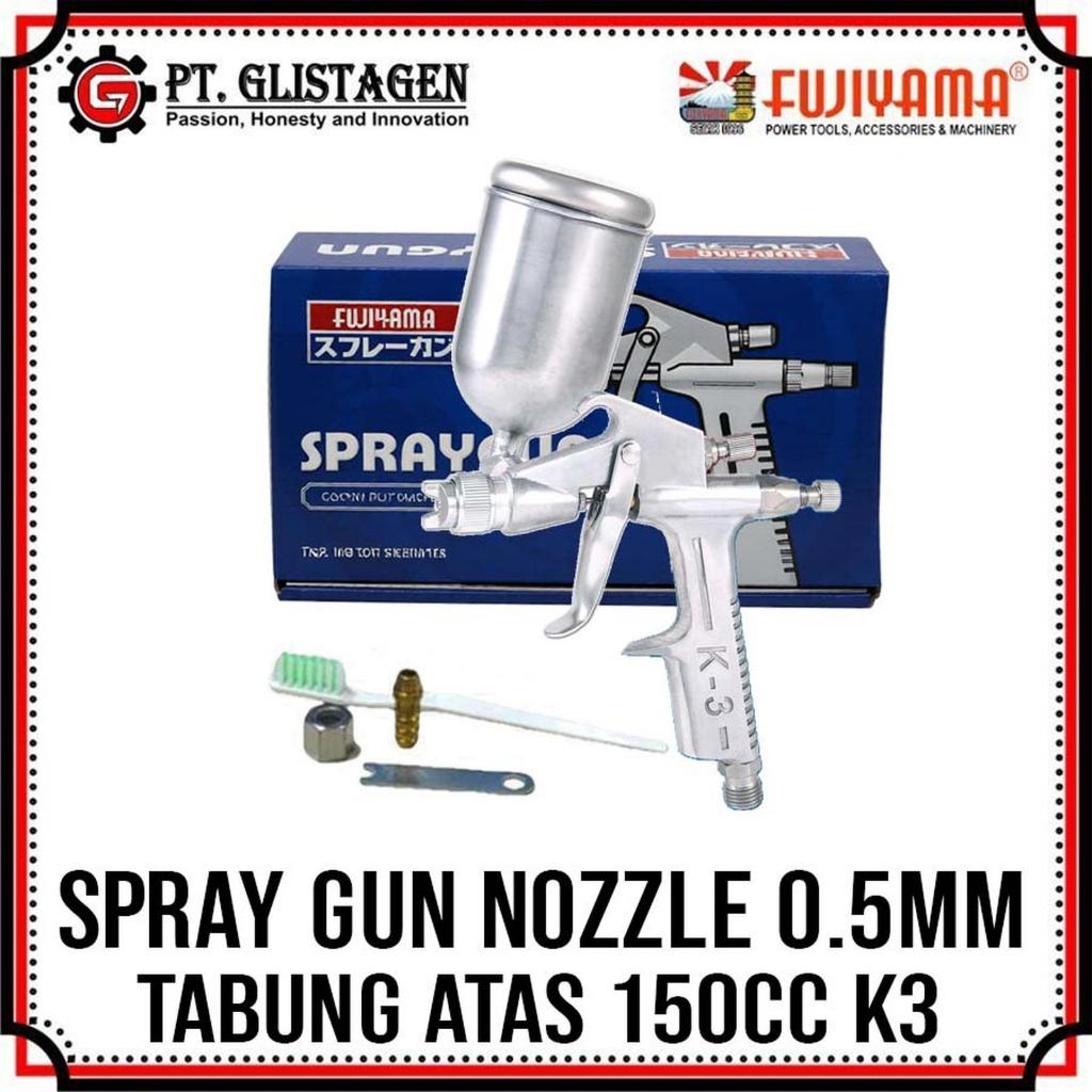 Fujiyama K3 Spray Gun Semprotan Cat Tabung Atas 150 CC Nozle 0.5mm Alat Semprot Cat