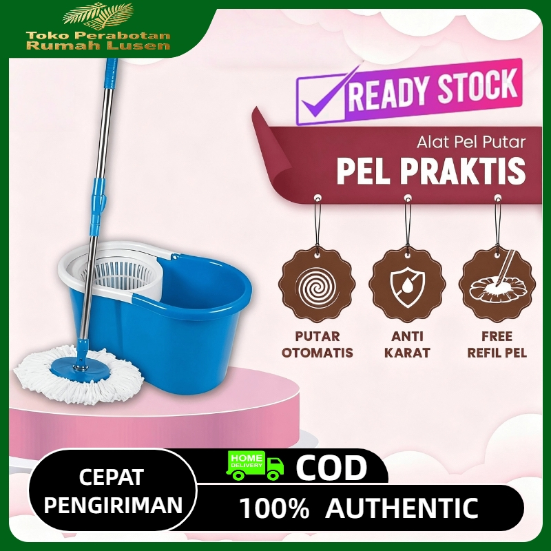 Ember pel penguras otomatis tempat pel plastik tebal dapur kamar mandi wadah pel