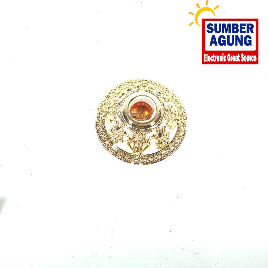 Dexicon Fiting Plafon Batik DPS011G Fitting Lampu Plafon Tempel Hiasan Plafon Modern Jumbo Size 15cm