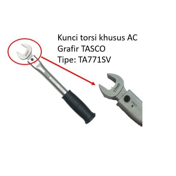 TASCO Torque Wrench TA771SV kunci torsi AC ukuran 1/4 3/8 1/2 refrigeran ac kunci krek r32 r410a nep