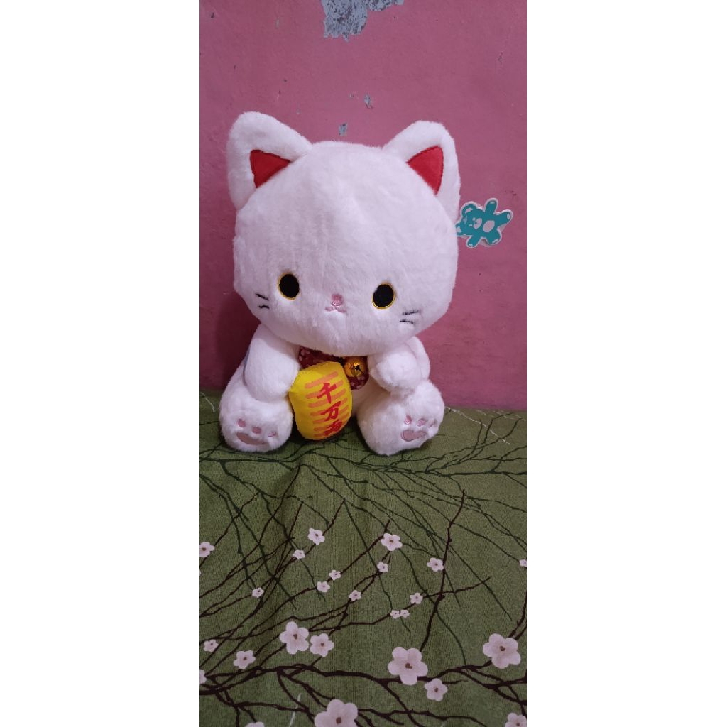 Boneka Kucing Hoki Putih Jumbo