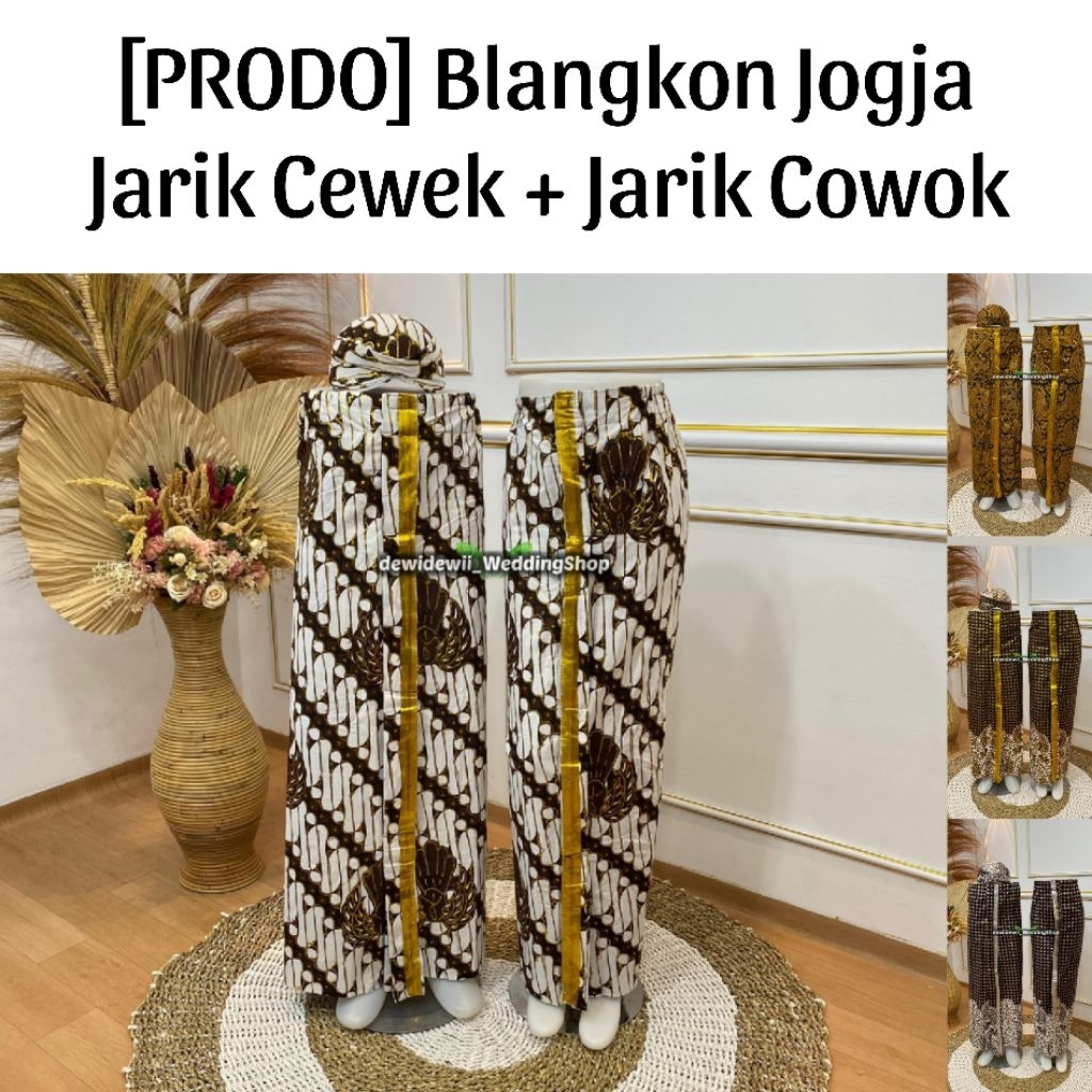 [PRODO] JARIK COWOK + CEWEK INSTAN + BLANGKON JOGJA • Jarik Pengantin Instan Full Prodo | ~ppbj