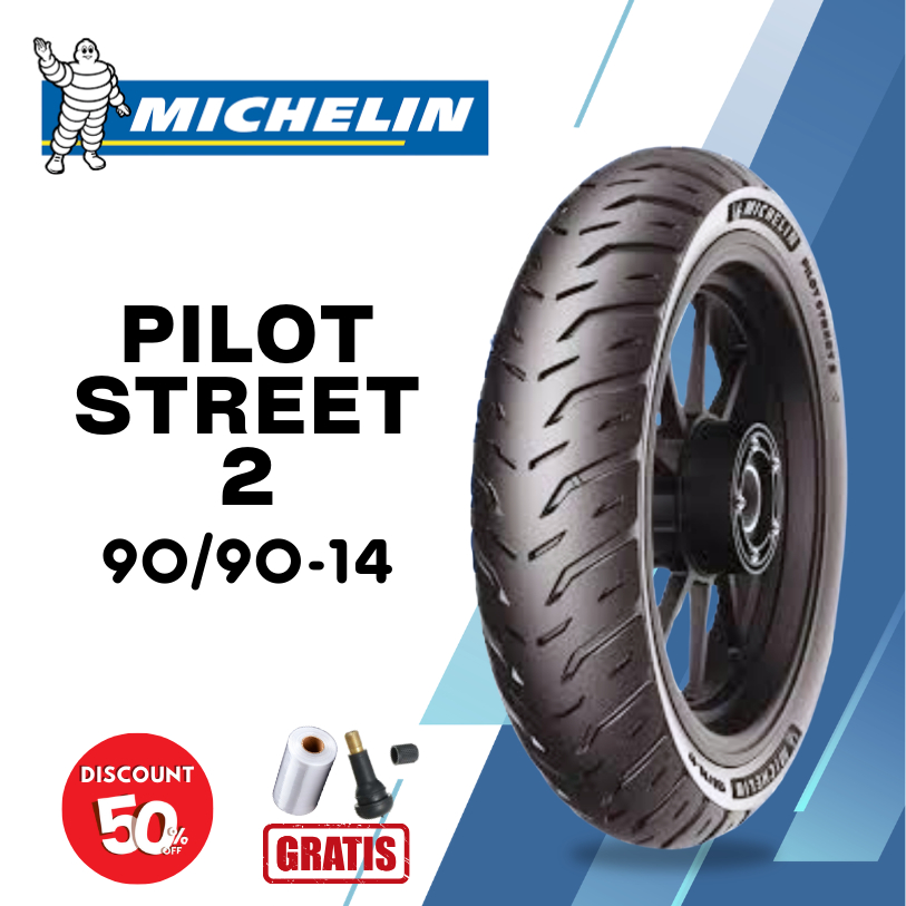 Ban Motor Matic MICHELIN PILOT STREET 2 90/90 Ring 14 Tubeless