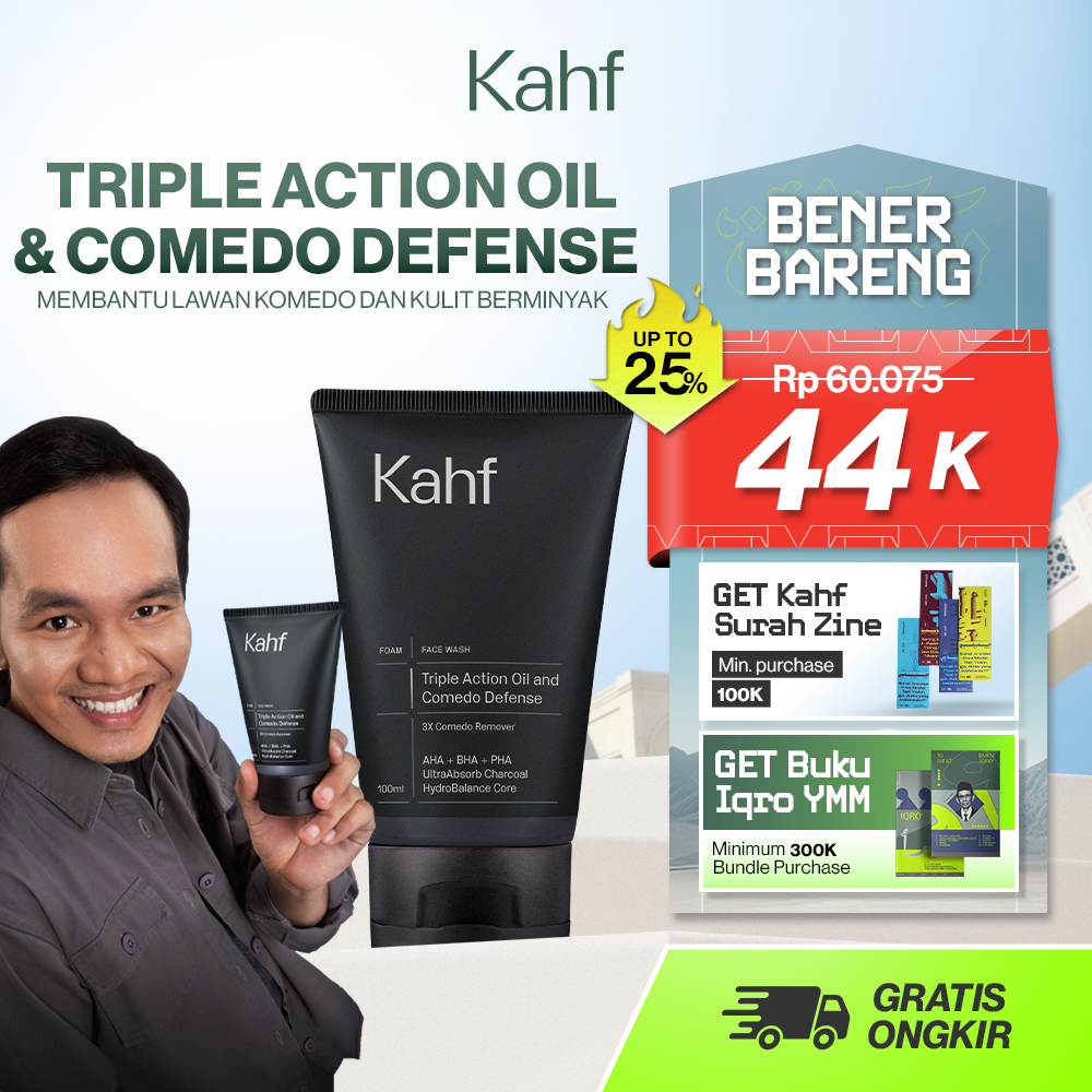 NEW LOOK BETTER FORMULA Kahf Face Wash Triple Action Oil and Comedo Defense 100 ml -  Membantu Lawan
